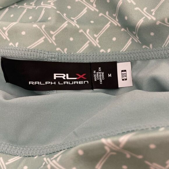 RLX Ralph Lauren Women's Green White Air Flow Printed Stretch Skort Size Medium - Picture 11 of 11